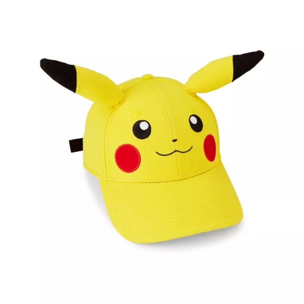 SPENCER’S 3D Pikachu Ears Dad Hat - Pokémon Yellow Pikachu Cap with Ears